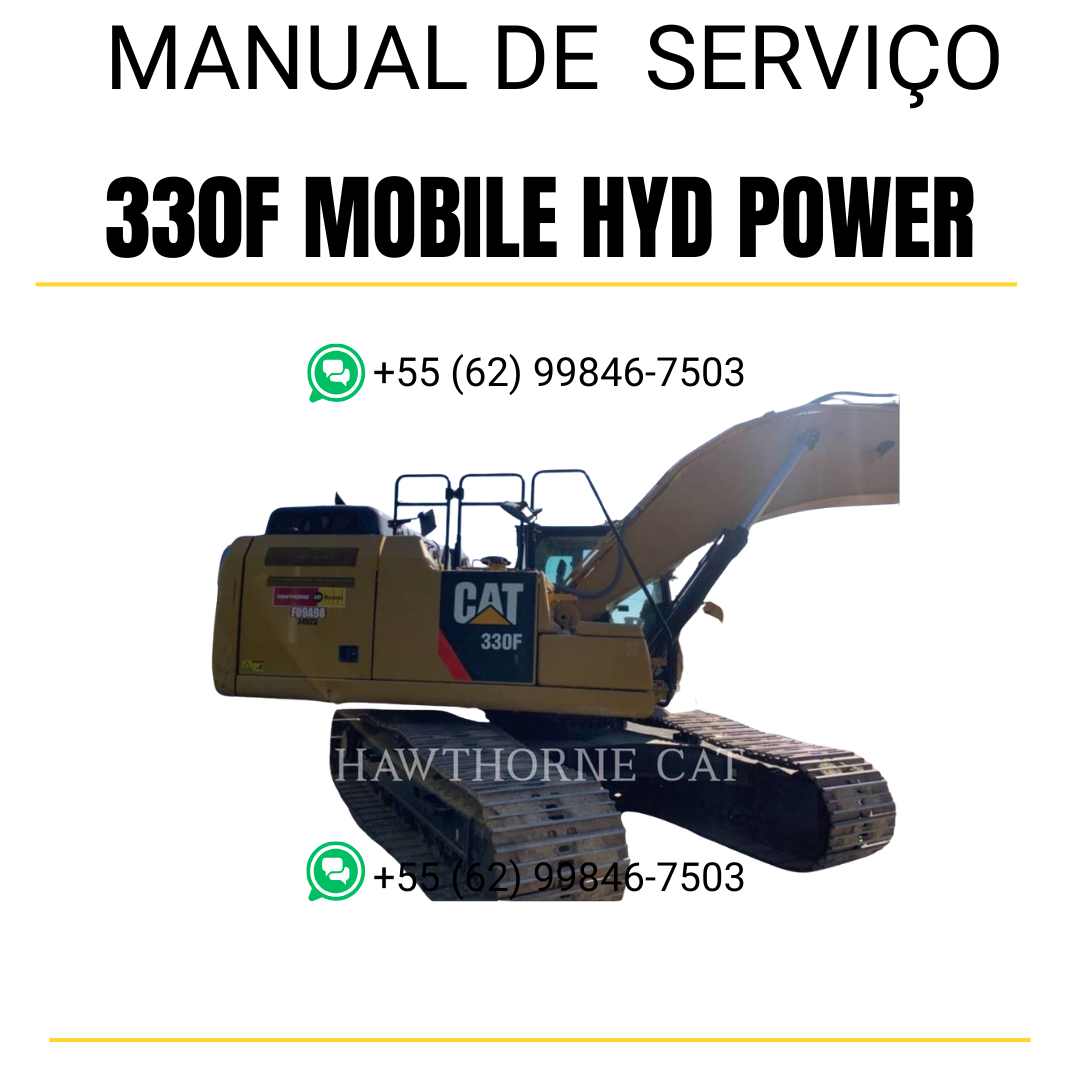 Manual de serviço Caterpillar 330F Mobile Hyd Power escavadora em inglês em PDF com instruções técnicas completas para manutenção e reparos