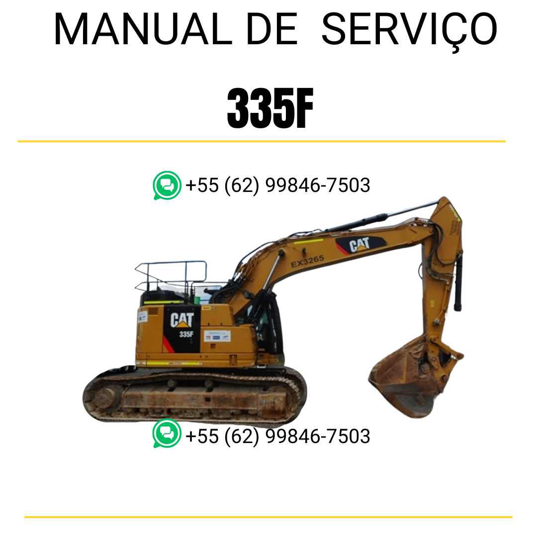 Manual de serviço Caterpillar 335F escavadora em inglês em PDF com instruções completas para manutenção e reparos técnicos
