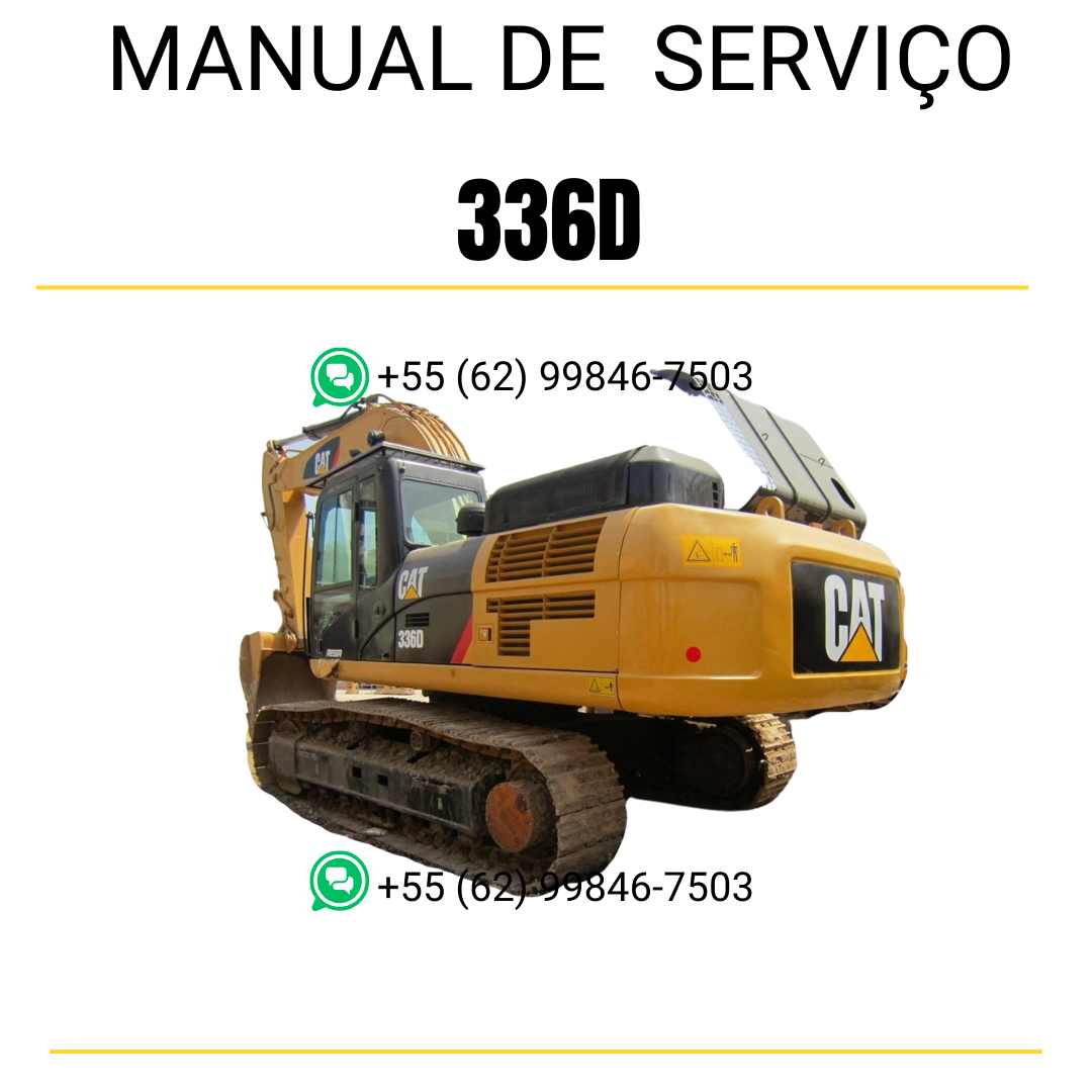 Manual de serviço Caterpillar 336D escavadora em inglês em PDF com instruções técnicas completas para manutenção e reparos