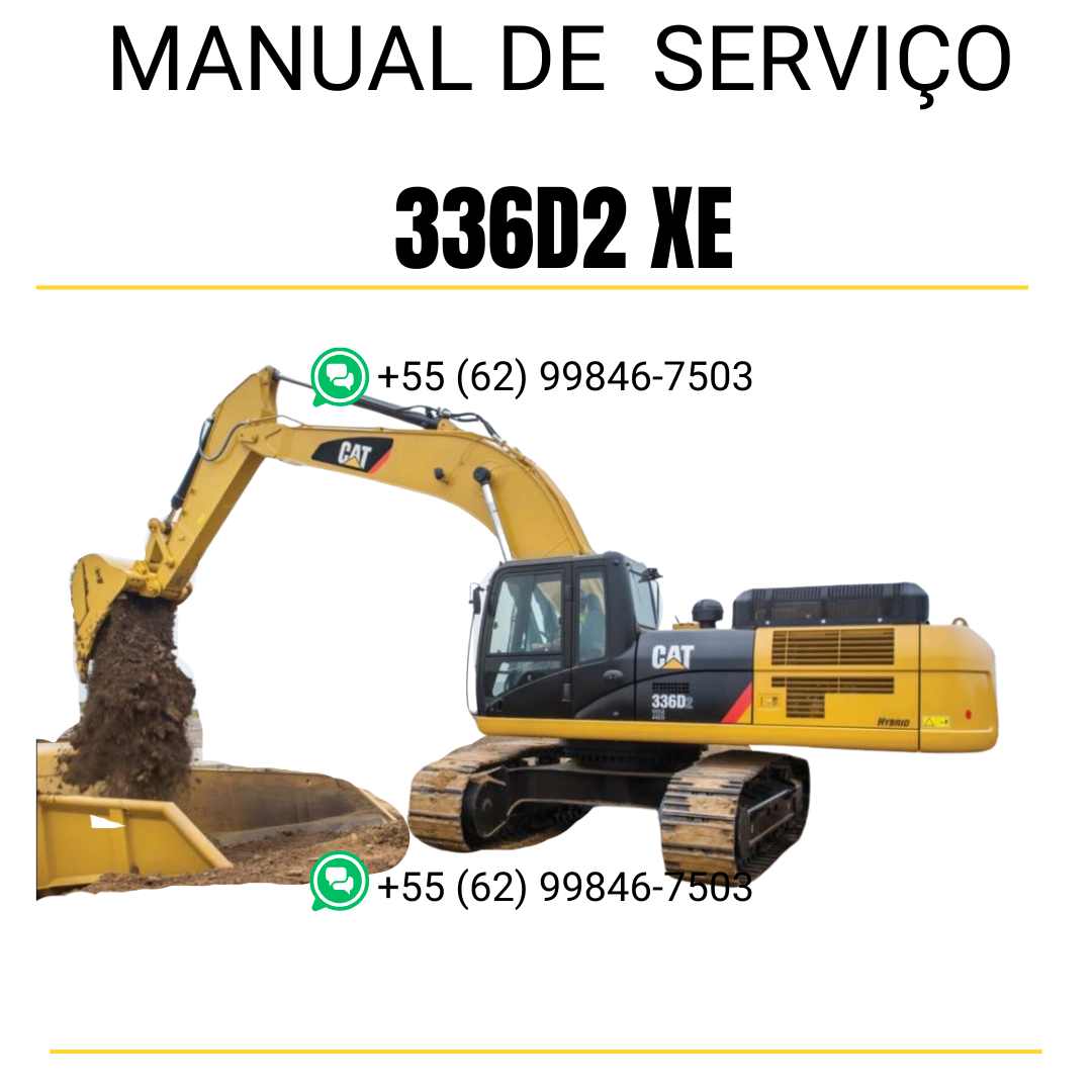 Manual de serviço Caterpillar 336D2 XE escavadora em inglês em PDF com orientações completas para manutenção e reparos técnicos