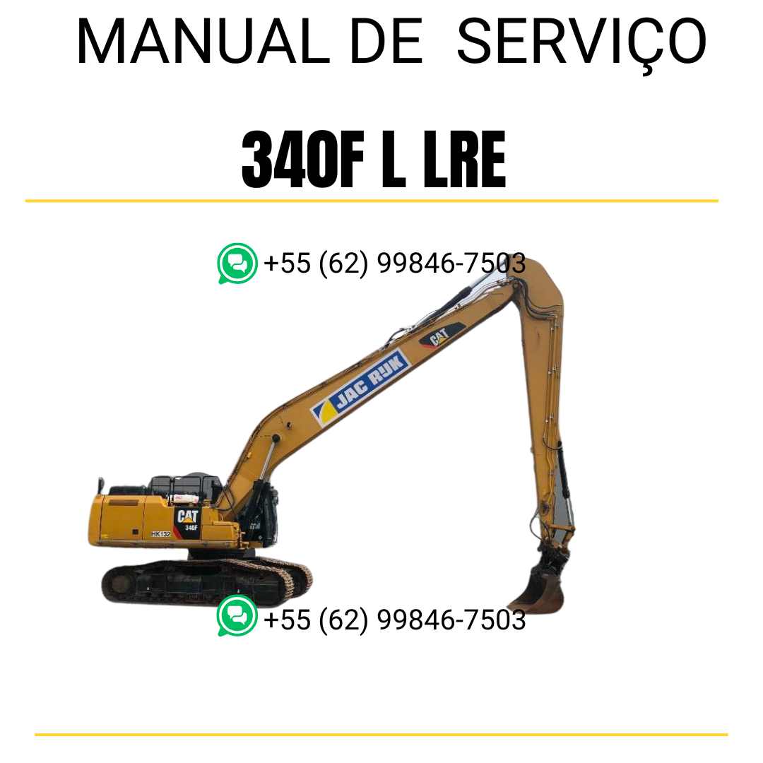 Manual de serviço Caterpillar 340F L LRE escavadora em inglês em PDF com conteúdo técnico detalhado para manutenção e reparos
