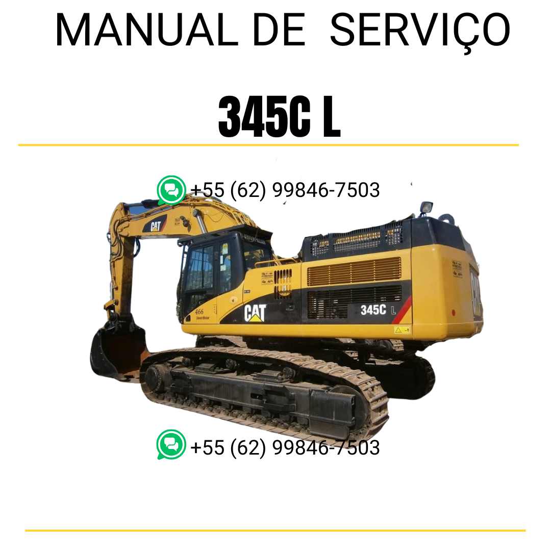 Manual de serviço Caterpillar 345C L Mobile Hyd Power para escavadora em PDF, idioma inglês, guia técnico completo