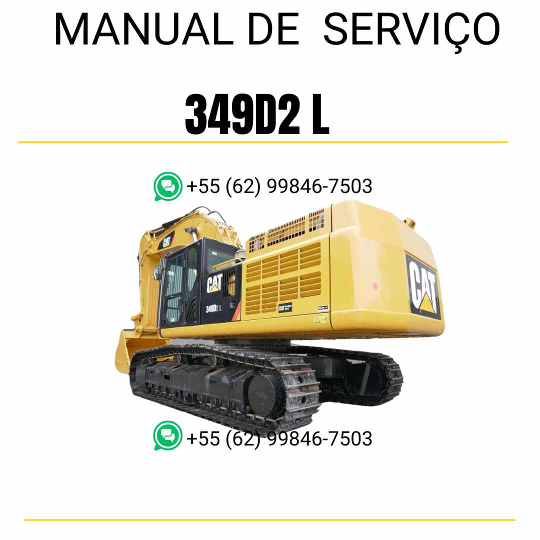 Manual de serviço Caterpillar 349D2 L escavadora em inglês, PDF detalhado com instruções de manutenção e reparo
