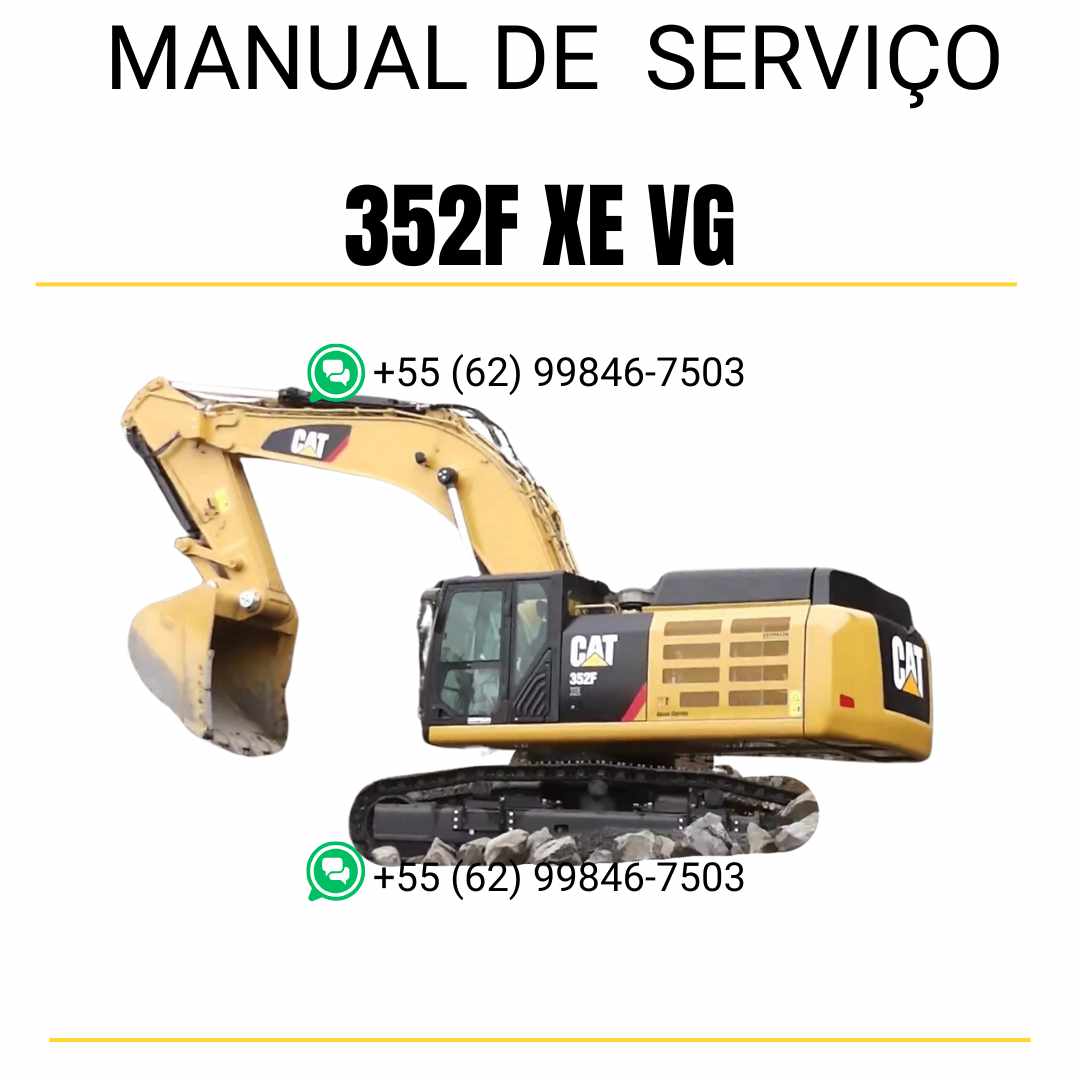 Manual de serviço Caterpillar 352F XE VG para escavadora, instruções técnicas detalhadas em inglês em PDF