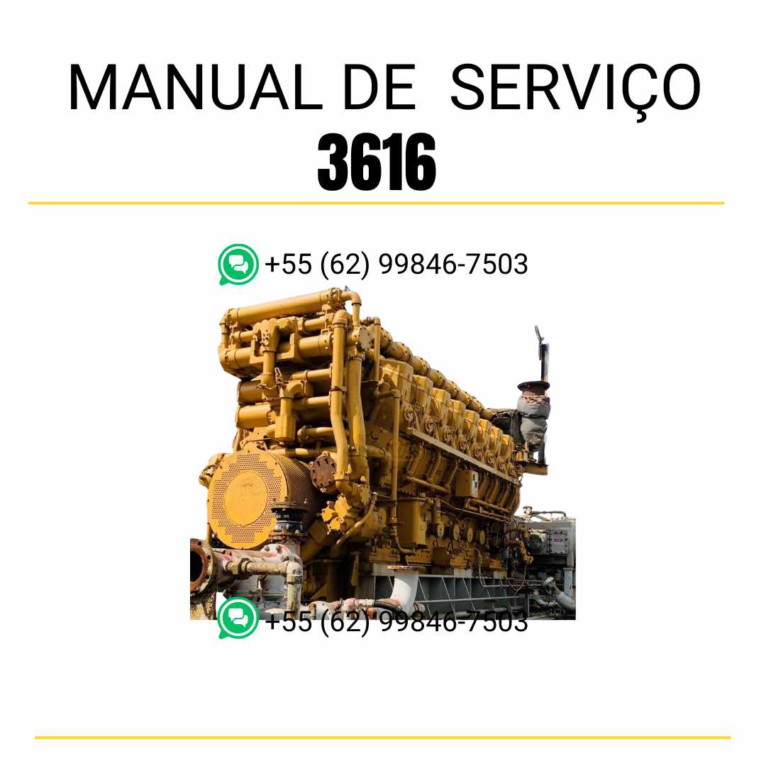 Manual de serviço em PDF do motor industrial Caterpillar 3616 para máquinas pesadas, com instruções técnicas completas de manutenção e reparo