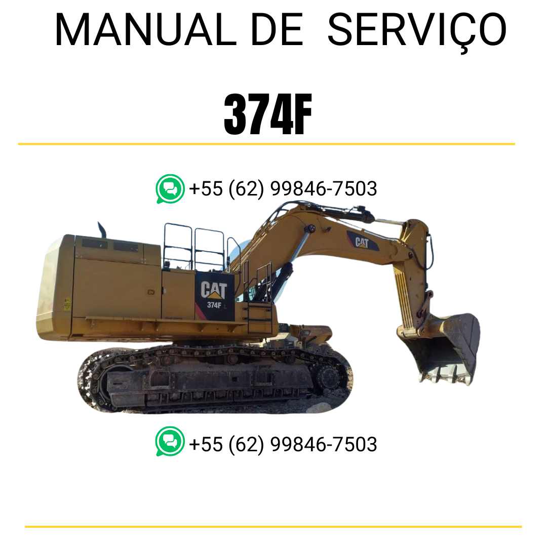 Manual de serviço Caterpillar 374F para escavadora, instruções técnicas completas em inglês em formato PDF