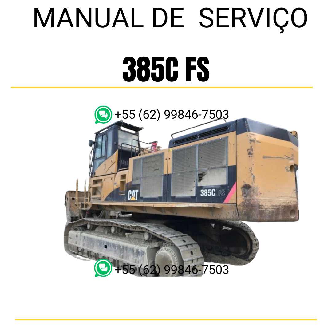 Manual de serviço Caterpillar 385C FS para escavadora, instruções técnicas completas em inglês em PDF