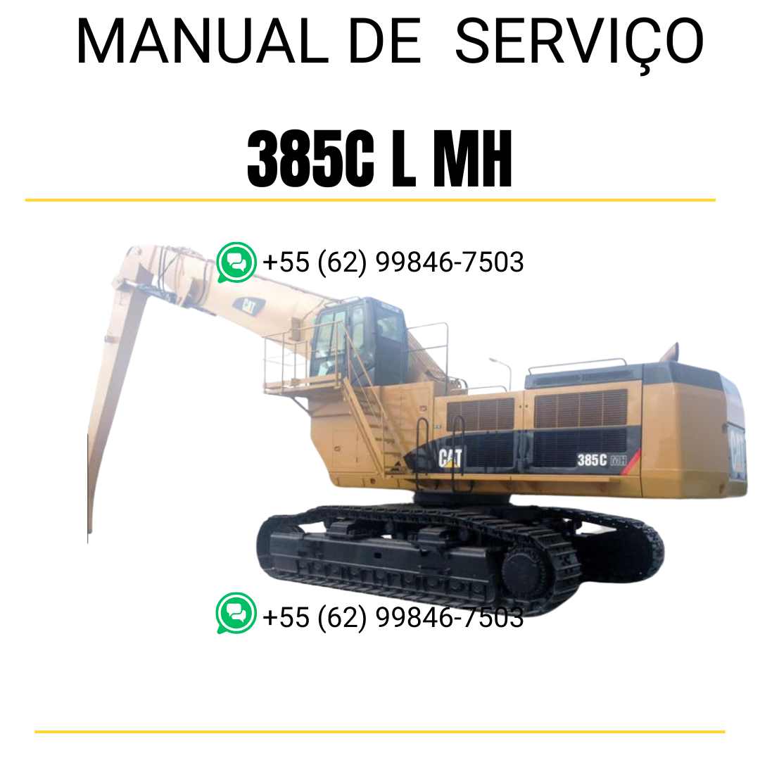Manual de serviço Caterpillar 385C L MH para escavadora, instruções técnicas completas em inglês em PDF