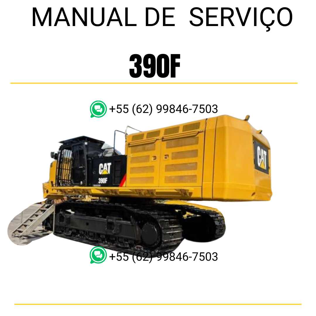 Manual de serviço Caterpillar 390F para escavadora, guia técnico detalhado em inglês em formato PDF ✅