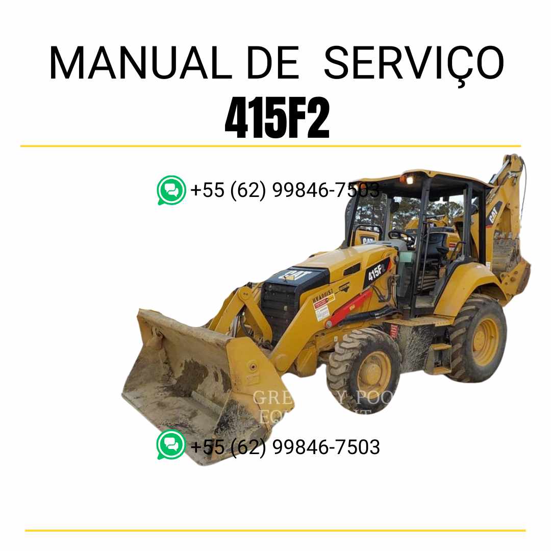 Manual de serviço Caterpillar 415F2 para retroescavadeira, guia técnico completo em inglês em formato PDF ✅