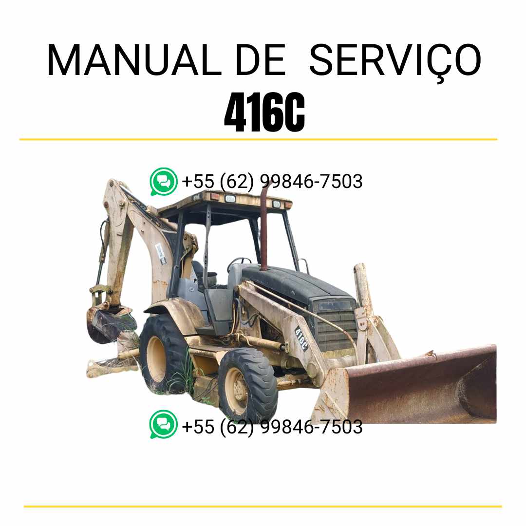 Manual de serviço Caterpillar 416C para retroescavadeira, guia técnico completo em inglês em PDF