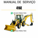Manual de serviço PDF da retroescavadeira Caterpillar 416E com diagramas elétricos e hidráulicos para manutenção técnica