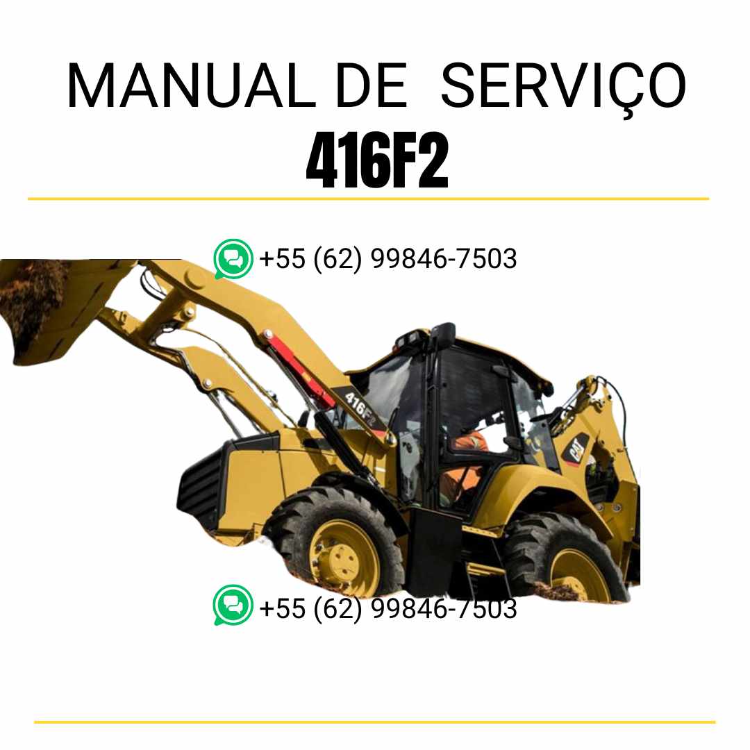 Manual de serviço Caterpillar 416F2 para retroescavadeira, instruções técnicas detalhadas em inglês em PDF ✅