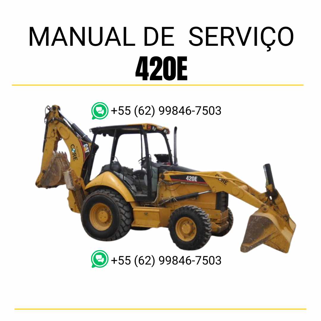 Manual de serviço Caterpillar 420E para retroescavadeira, instruções técnicas completas em inglês em PDF ✅