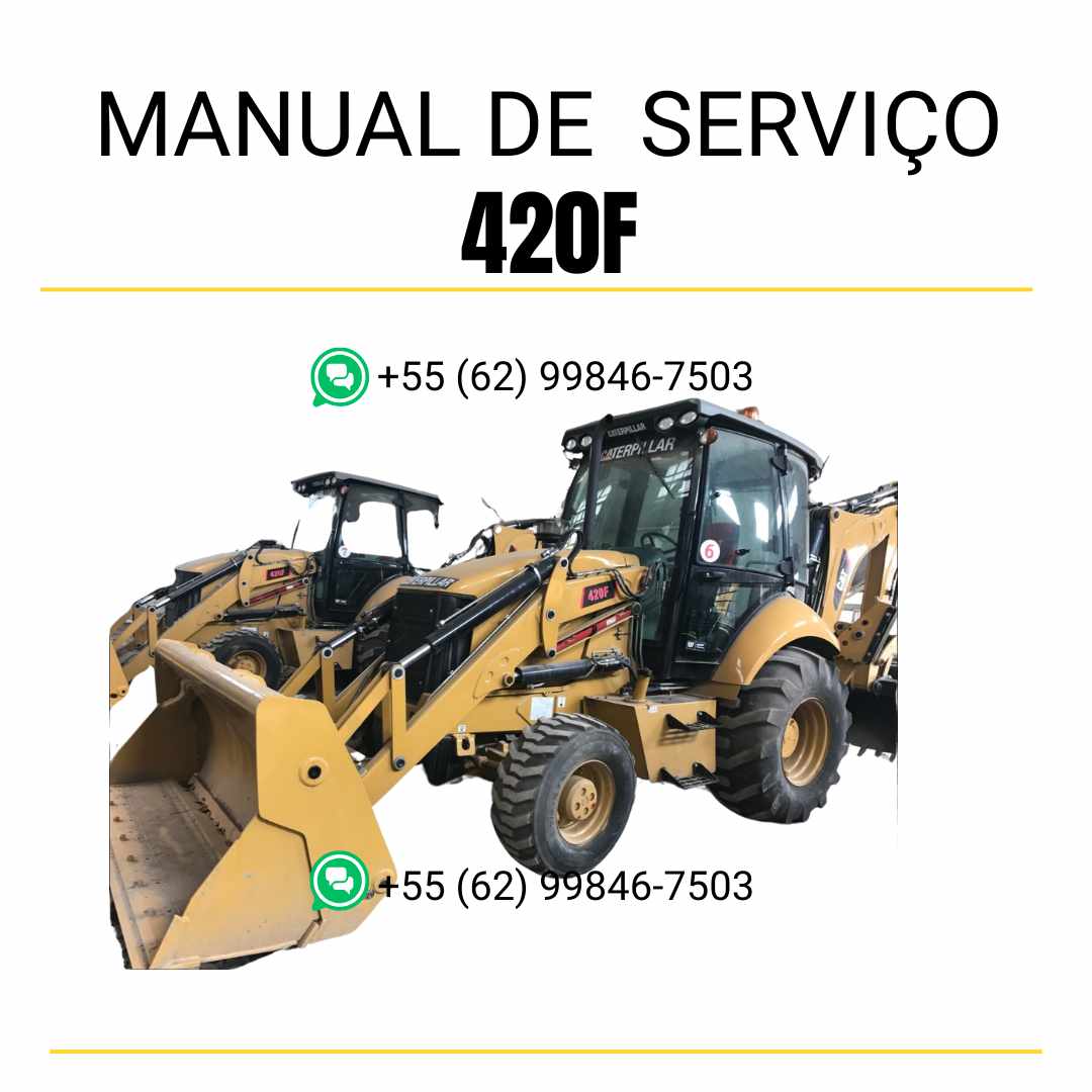 Manual de serviço Caterpillar 420F para retroescavadeira, guia técnico detalhado em inglês em formato PDF ✅