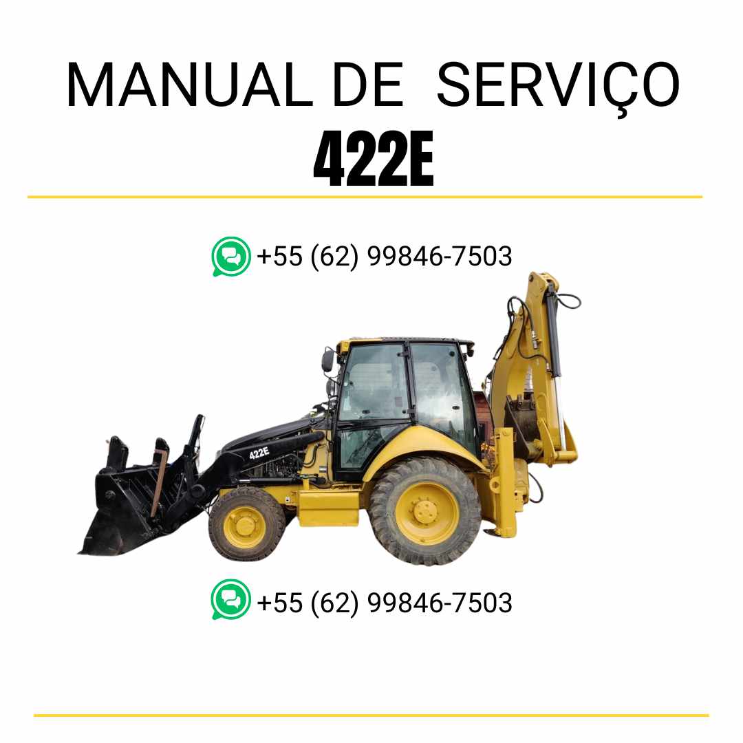 Manual de serviço Caterpillar 422E para retroescavadeira, guia técnico completo em inglês em PDF ✅