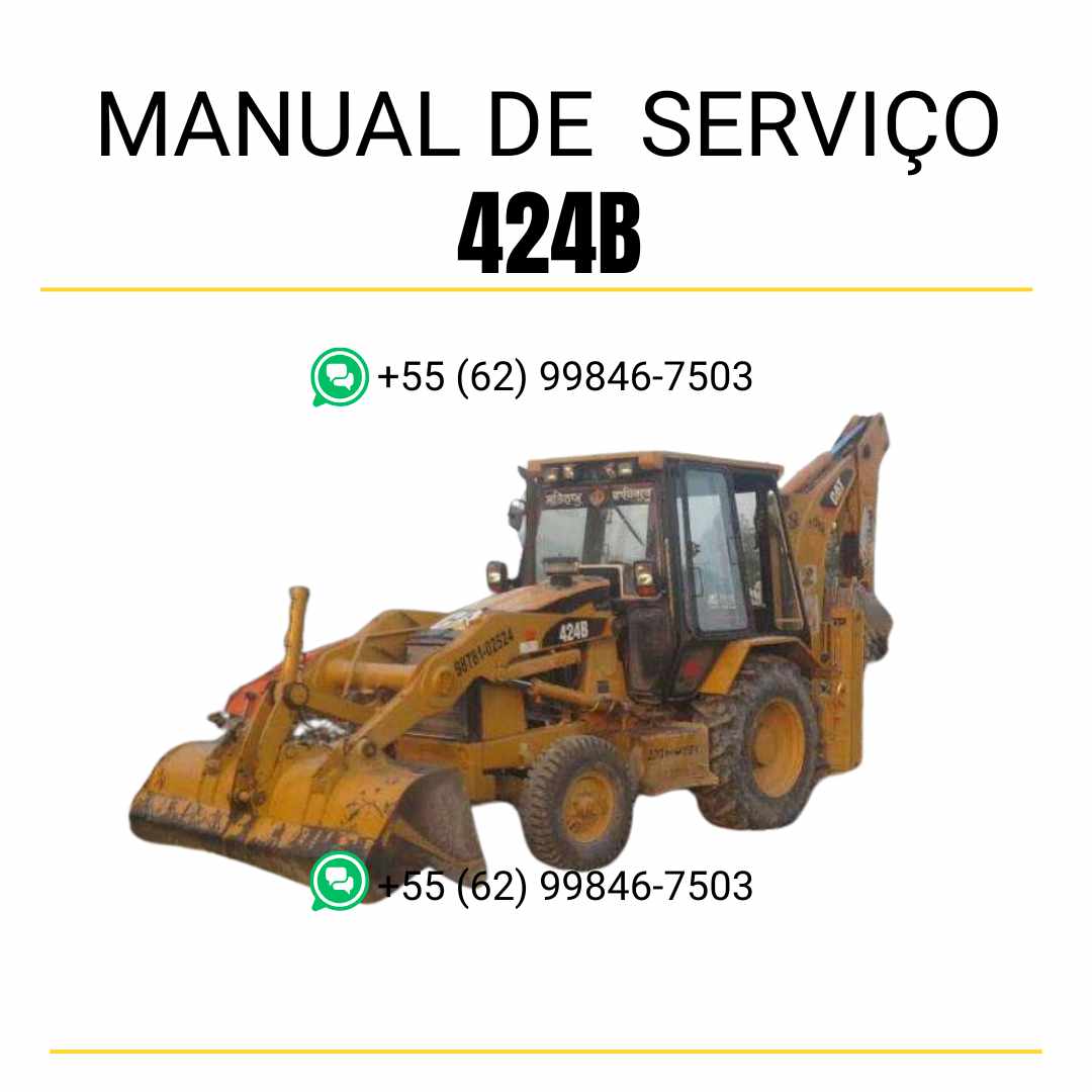 Manual de serviço Caterpillar 424B para retroescavadeira, guia técnico detalhado em inglês em PDF ✅