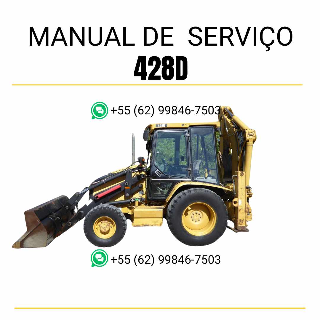 Manual de serviço Caterpillar 428D para retroescavadeira, instruções técnicas detalhadas em inglês em PDF ✅