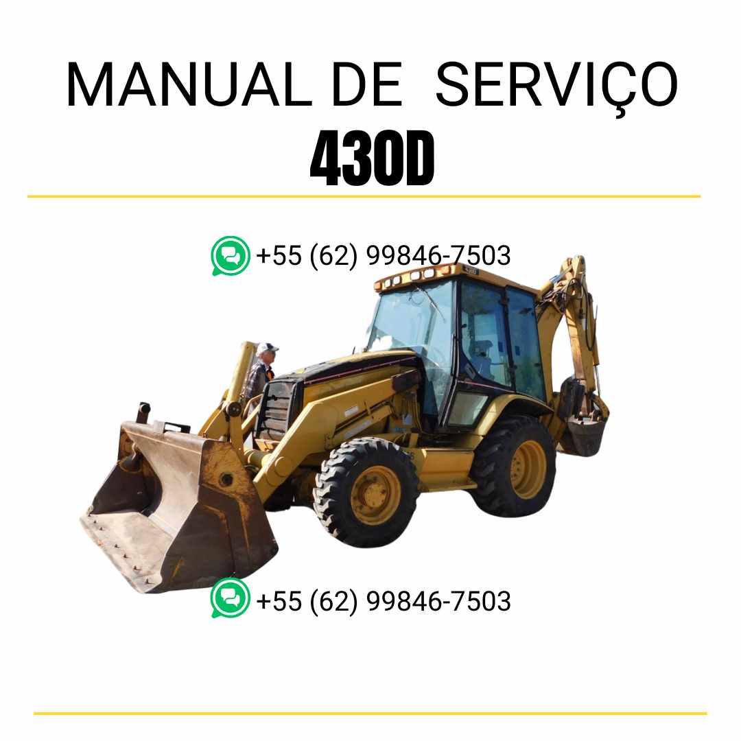 Manual de serviço Caterpillar 430D para retroescavadeira, guia técnico detalhado em inglês em PDF ✅
