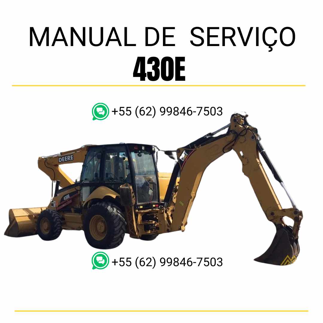 Manual de serviço Caterpillar 430E para retroescavadeira, instruções técnicas completas em inglês em PDF ✅