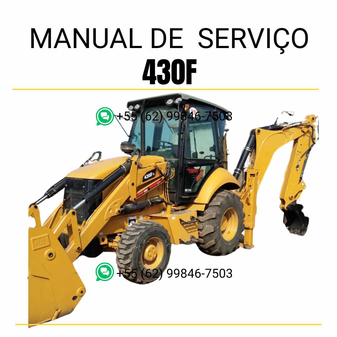 Manual de serviço Caterpillar 430F para retroescavadeira, guia técnico completo em inglês em PDF ✅