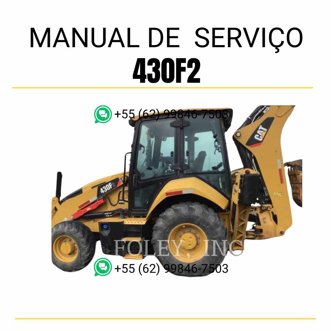 Manual de serviço Caterpillar 430F2 para retroescavadeira, instruções técnicas completas em inglês em PDF ✅