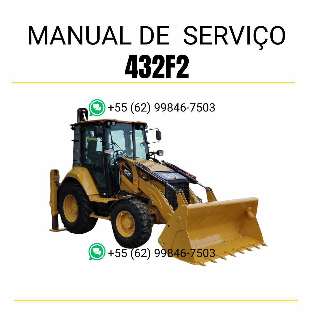 Manual de serviço Caterpillar 432F2 para retroescavadeira, instruções técnicas completas em inglês em PDF ✅