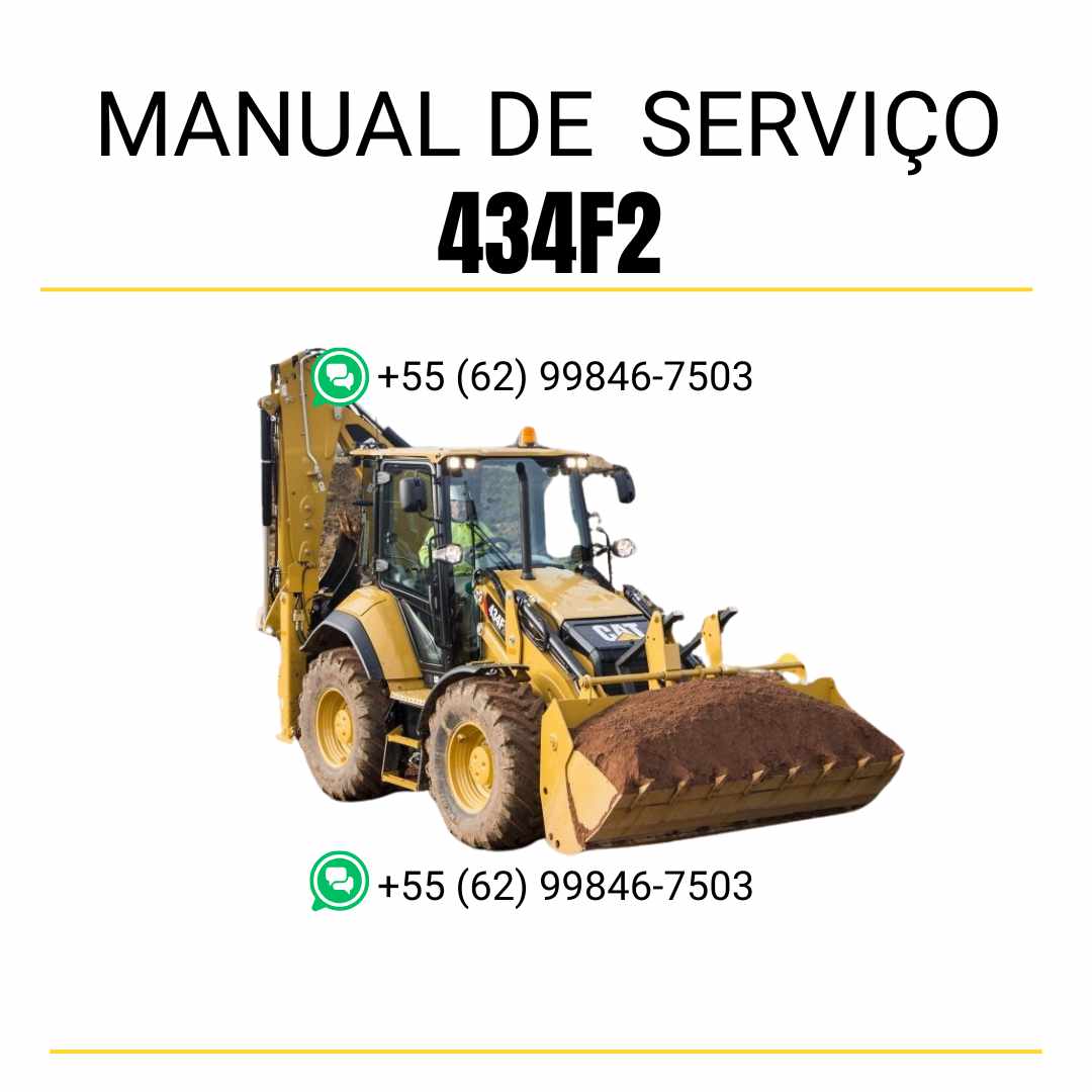 Manual de serviço Caterpillar 434F2 para retroescavadeira, guia técnico completo em inglês em PDF ✅