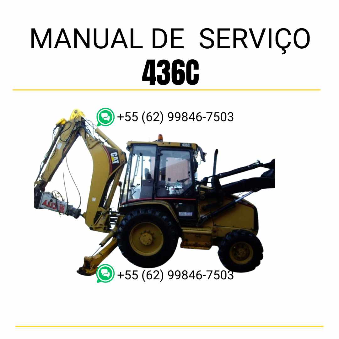 Manual de serviço Caterpillar 436C para retroescavadeira, guia técnico completo em inglês em PDF ✅