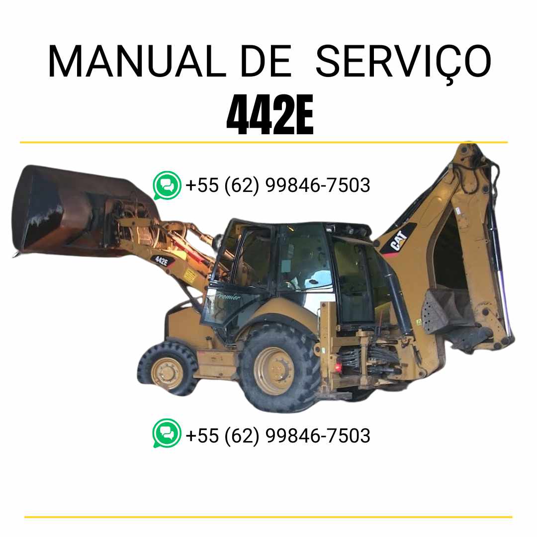 Manual de serviço Caterpillar 442E retroescavadeira, guia técnico em PDF no idioma inglês para manutenção completa ✅