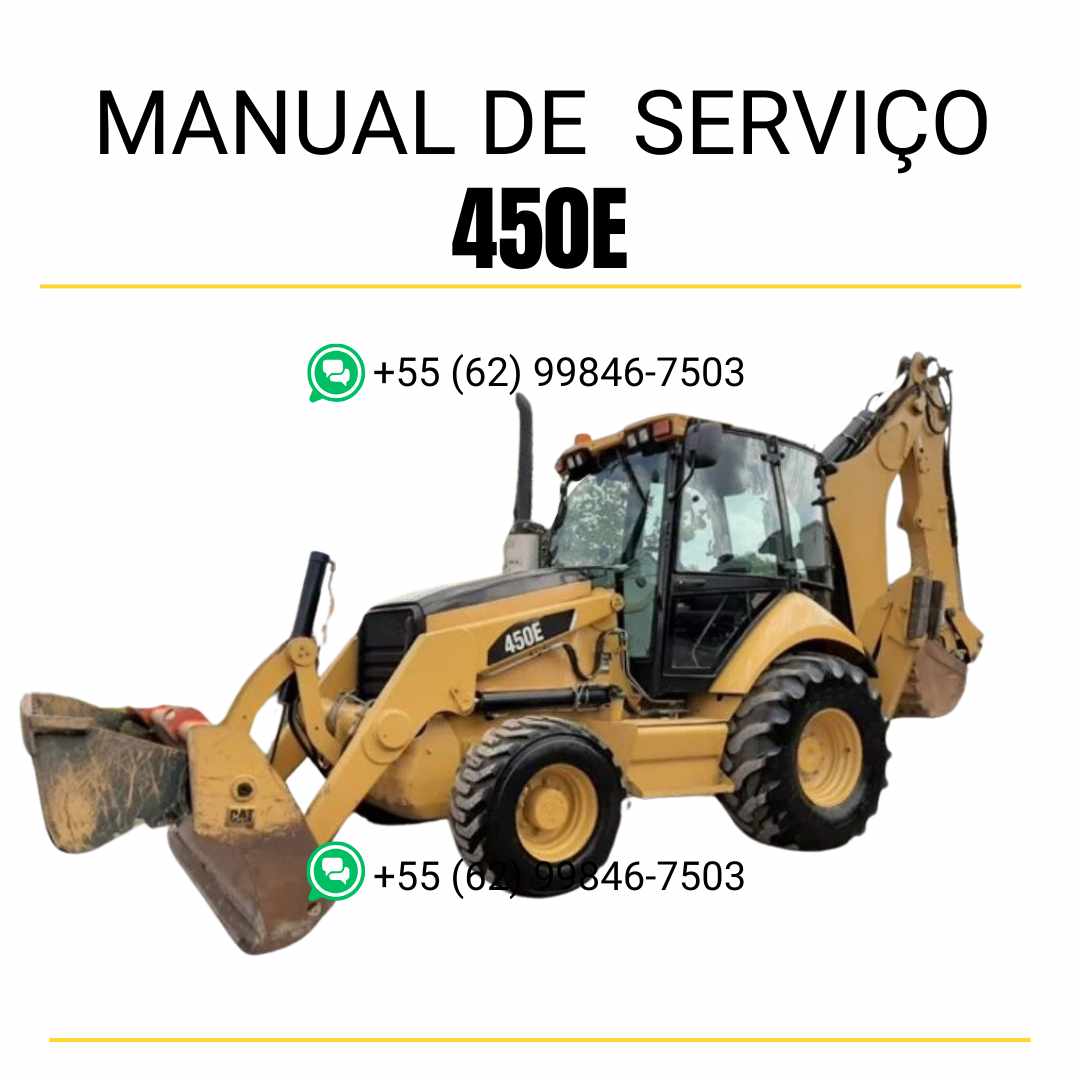 Manual de serviço Caterpillar 450E retroescavadeira em inglês, PDF detalhado com instruções técnicas e manutenção completa ✅