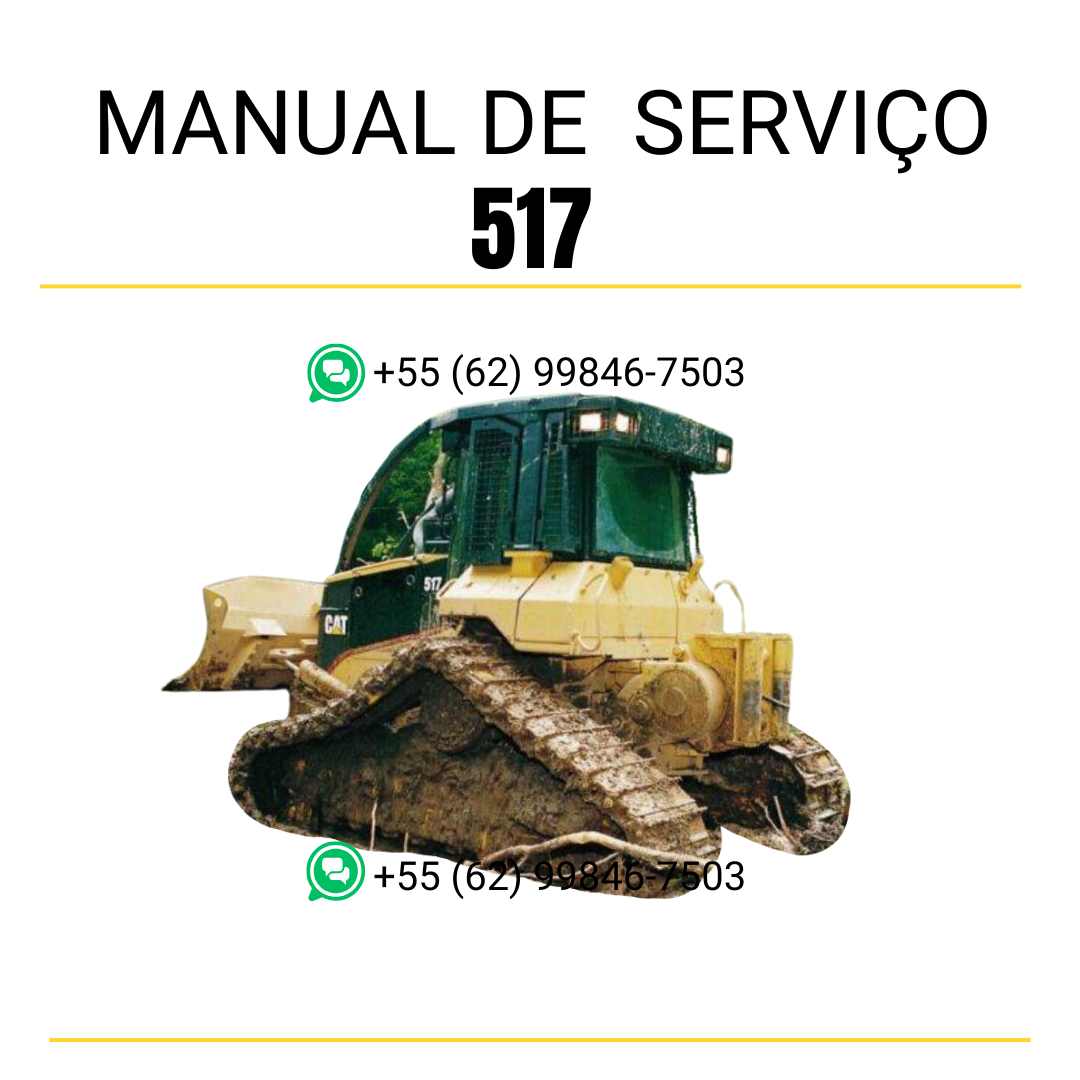 Manual de serviço Caterpillar 517 Track Skidder em inglês, PDF técnico completo para manutenção e reparos ✅