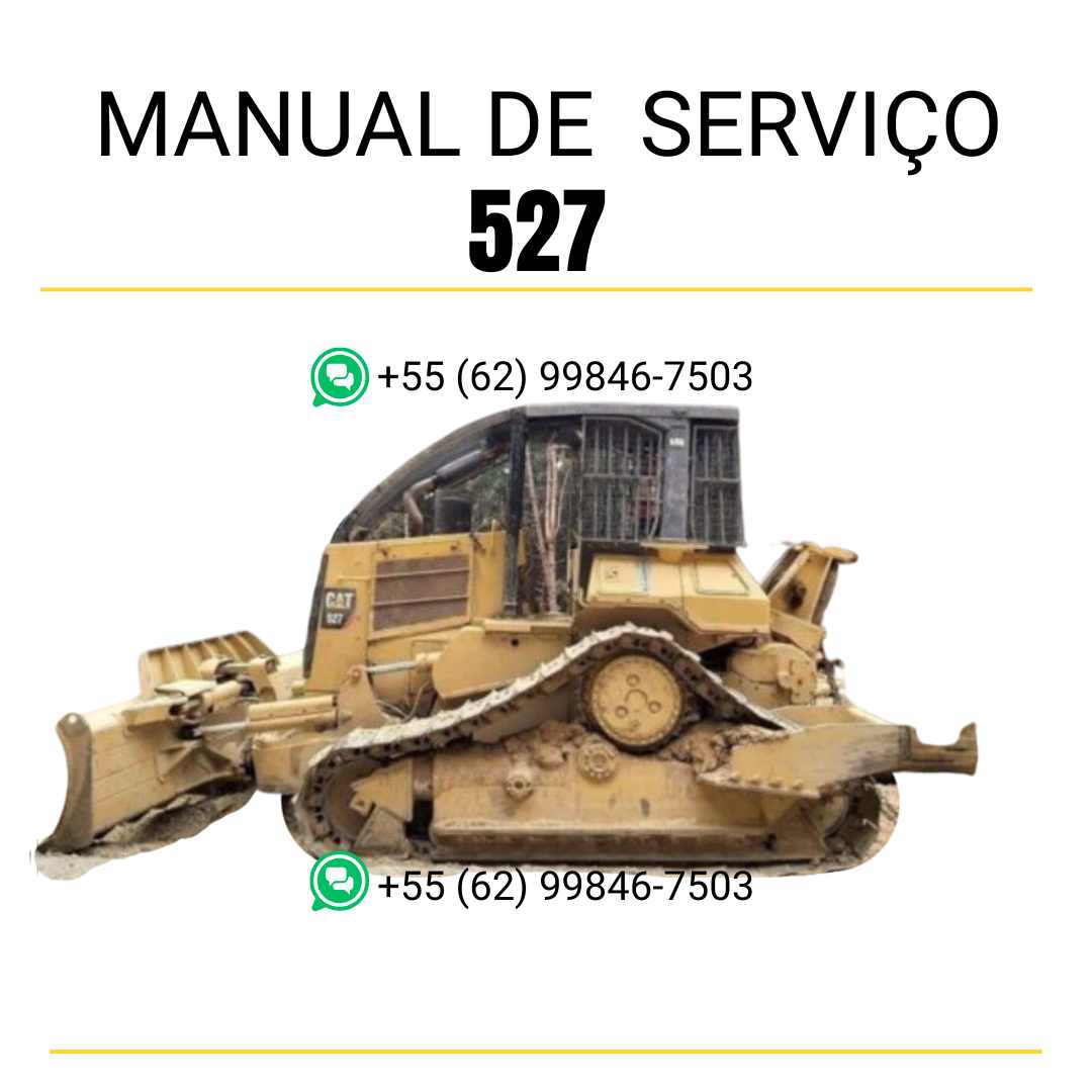 Manual de serviço Caterpillar 527 Track Skidder em inglês, PDF técnico com instruções completas de manutenção, reparo e diagramas ✅