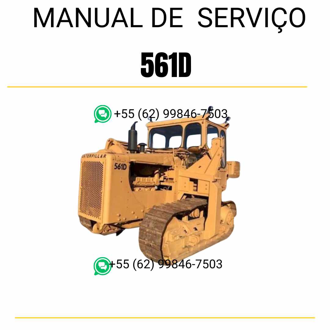 Manual de serviço Caterpillar 561D assentador de tubos em inglês, PDF com instruções técnicas detalhadas para manutenção e reparos