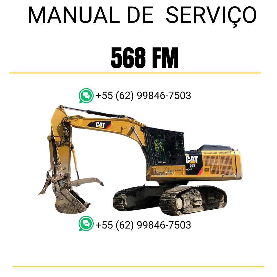 Manual de serviço Caterpillar 568 FM escavadora em inglês no formato PDF, guia completo para manutenção e reparos