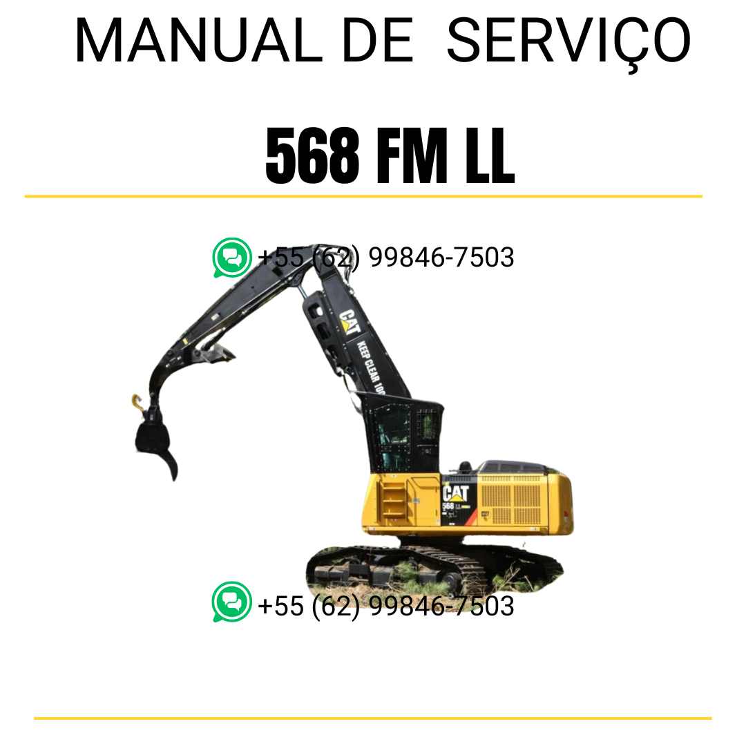 Manual de serviço Caterpillar 568 FM LL escavadora em inglês em PDF, com instruções técnicas completas para manutenção e reparos