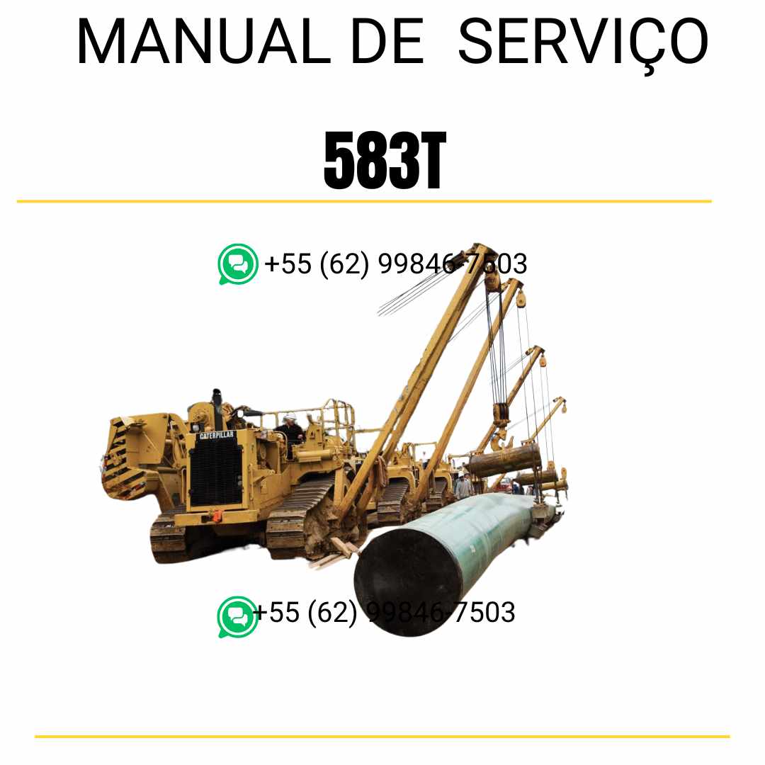 Manual de serviço Caterpillar 583T assentador de tubos em inglês, PDF detalhado com instruções técnicas para manutenção e reparos