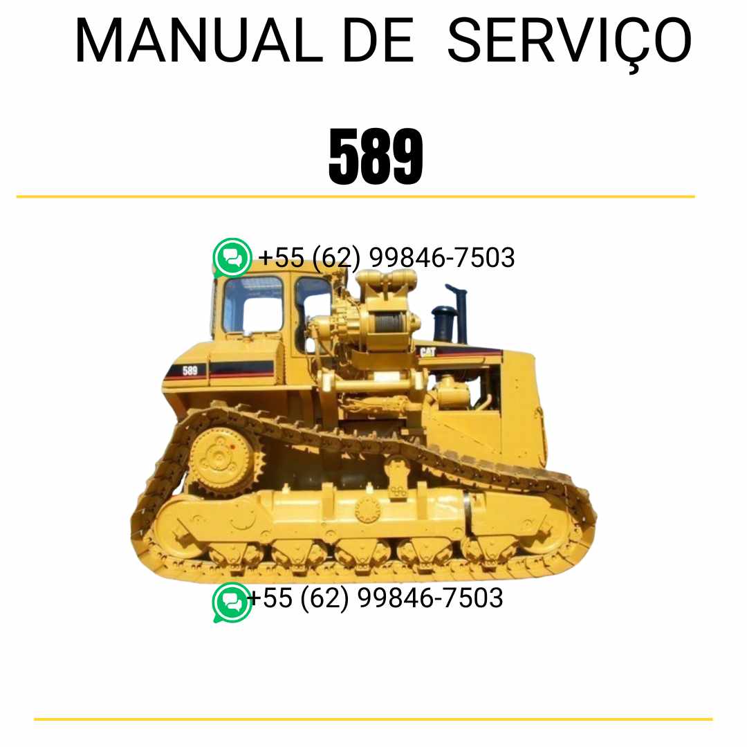 Manual de serviço Caterpillar 589 assentador de tubos em inglês, PDF detalhado com instruções de manutenção, reparos e procedimentos técnicos