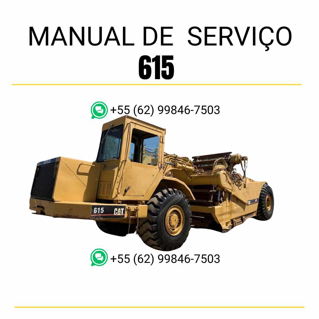 Manual de serviço Caterpillar 615 trator de rodas em inglês, PDF técnico com instruções de manutenção e reparo detalhadas