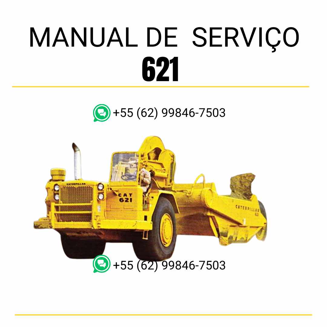 Manual de serviço Caterpillar 621 trator de rodas em inglês, PDF técnico completo com instruções de manutenção e reparo