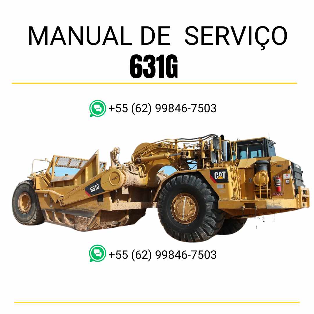 Manual de serviço Caterpillar 631G Raspador de Rodas em inglês, PDF técnico com instruções de manutenção e reparos completos