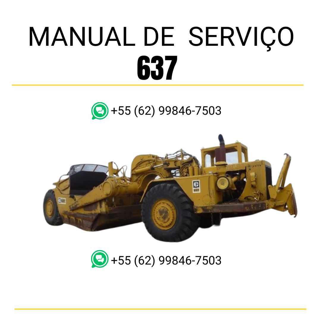 Manual de serviço Caterpillar 637 Trator de Rodas em inglês, PDF detalhado com instruções técnicas de manutenção e reparo