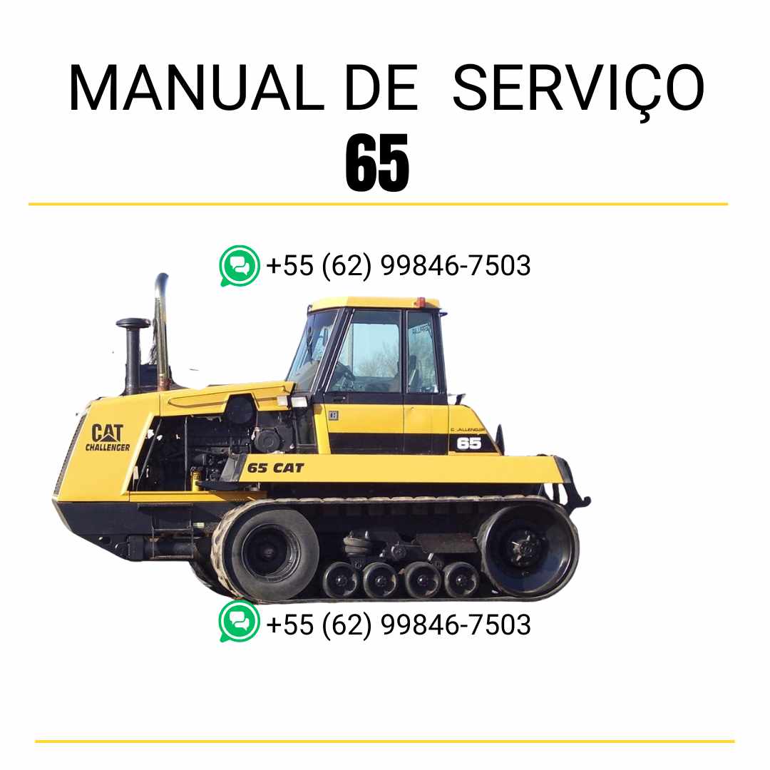 Manual de serviço Caterpillar 65 Challenger trator agrícola em PDF, idioma inglês, com orientações de manutenção e reparo detalhadas