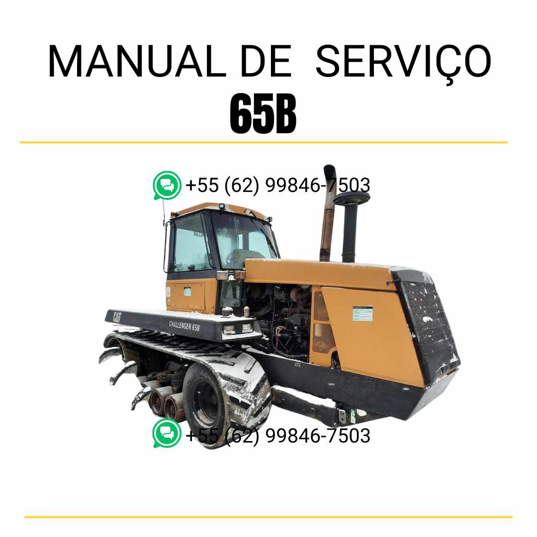 Manual de serviço Caterpillar 65B Challenger para trator, PDF em inglês, com instruções técnicas e manutenção detalhada