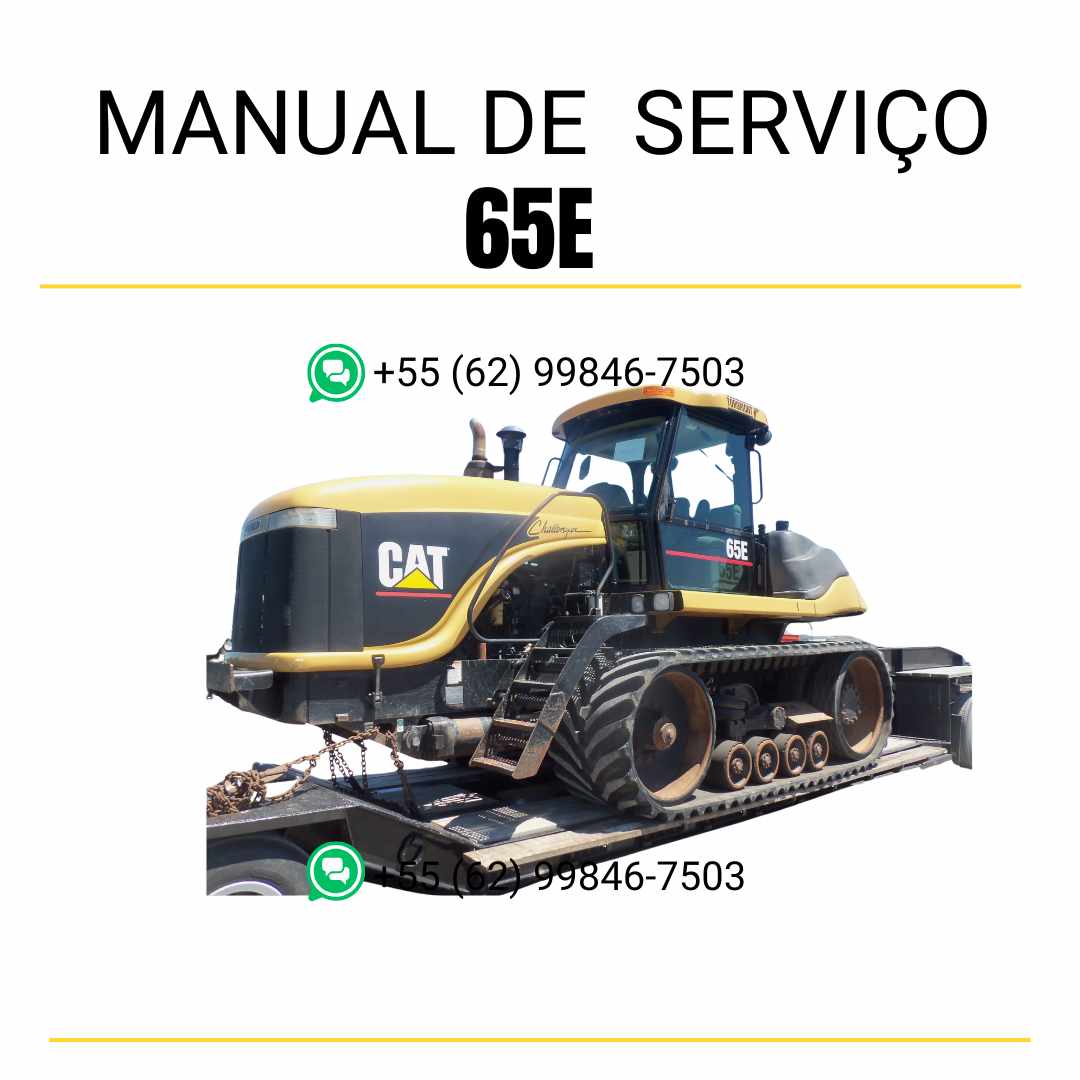 Manual de serviço Caterpillar 65E Challenger em PDF, trator agrícola com instruções técnicas completas em inglês