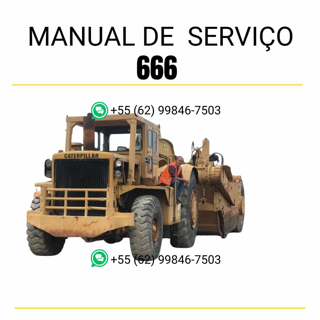 Manual de serviço Caterpillar 666 Raspador de Rodas em PDF, instruções detalhadas de manutenção e operação em inglês