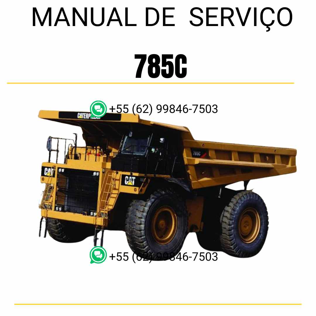 Manual de serviço Caterpillar 785C caminhão fora de estrada em PDF inglês, guia técnico completo para manutenção, reparos e diagnósticos

