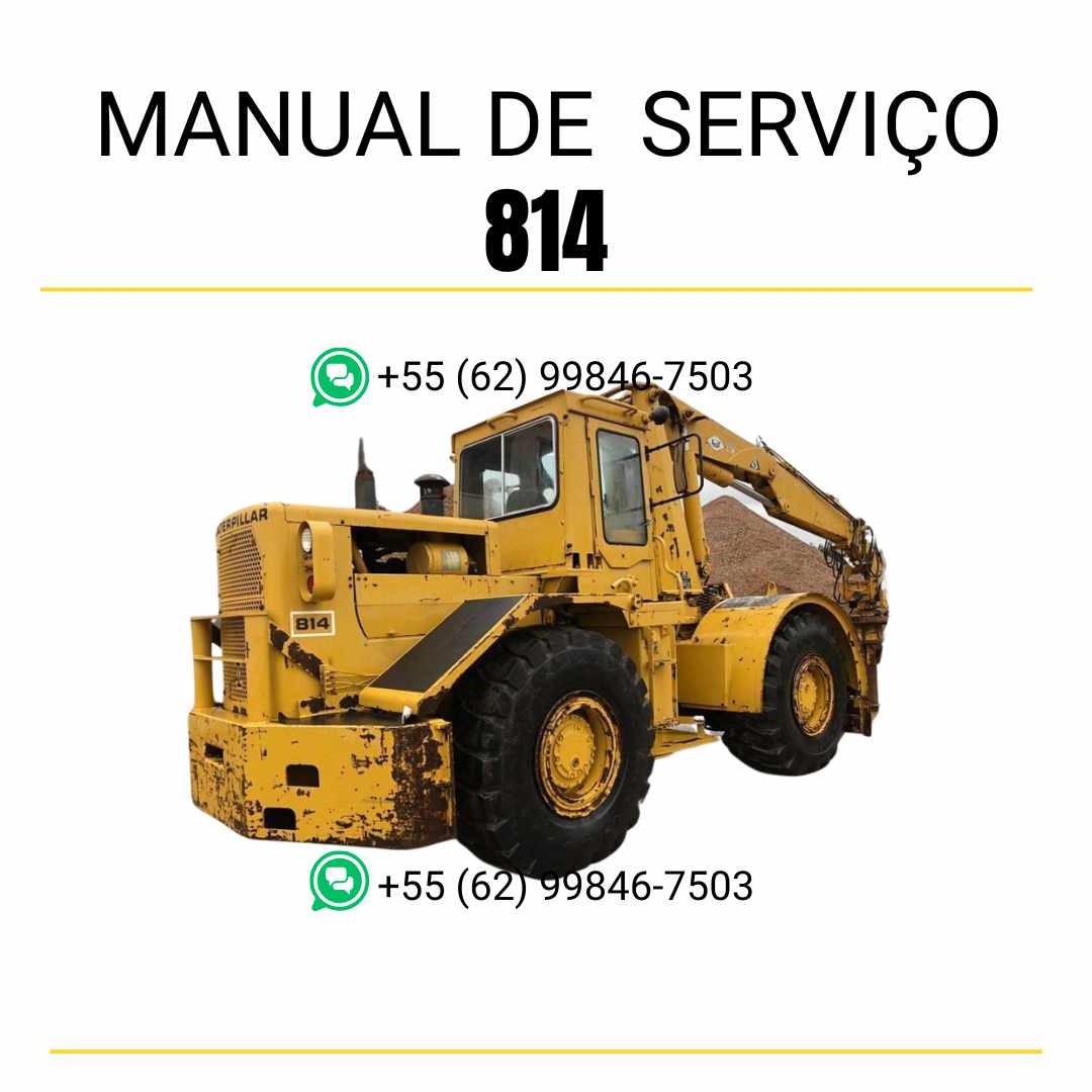 Manual de serviço Caterpillar 814 trator de rodas em inglês, com instruções detalhadas de manutenção e reparo em PDF