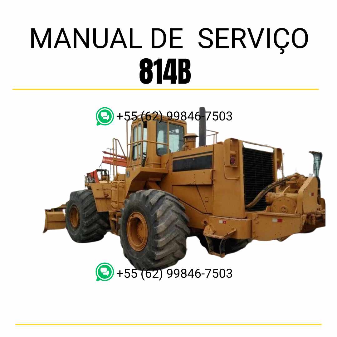 Manual de serviço Caterpillar 814B trator de rodas em inglês, guia técnico ilustrado com detalhes de manutenção em PDF