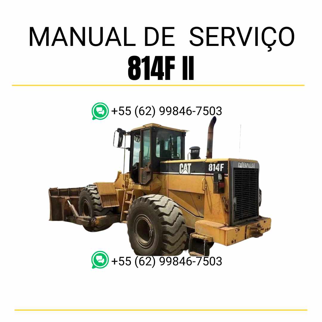 Manual de serviço Caterpillar 814F II trator de rodas em inglês, guia completo de manutenção e ajustes técnicos em PDF
